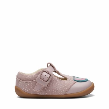 Clarks Roamer Mist Toddler Girls Shoes Dusty Pink Hand Footwear Ltd